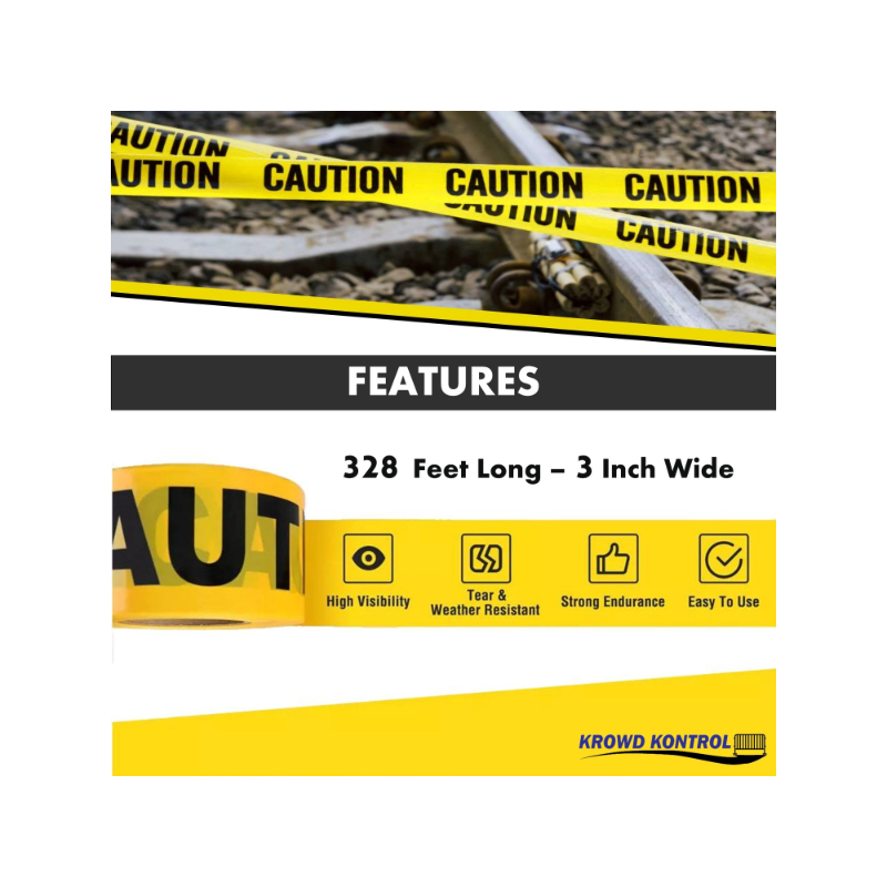 Krowd Kontrol® Barricade Caution Tape - 3